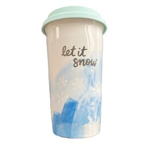 25. Let It Snow Porcelain Travel Cup with Lid